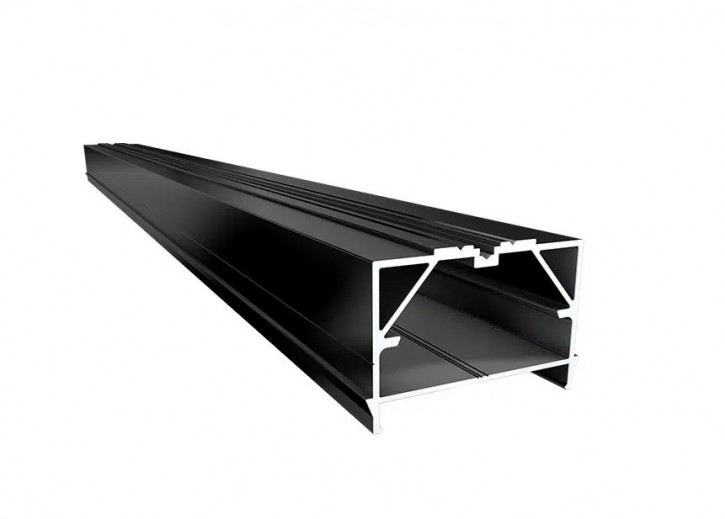 BIG-Isostep mit Schraubkanal schwarz 64x45mm 4,00m lang